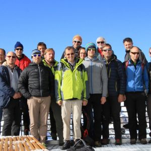 Gruppenfoto Auf Dem Ponte Helbronner